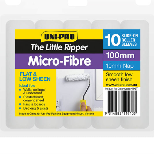 UNi-PRO Little Ripper 100mm Microfibre Covers 10 Pack 10mm Nap