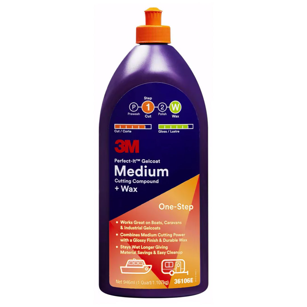 3M Perfect-It Gelcoat Medium Cutting Compound & Wax