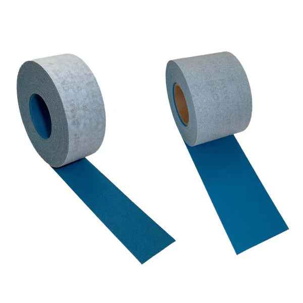 Blue velcro sandpaper roll