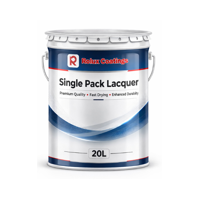 Rolux Coatings Single Pack Lacquer can on a white background 20L