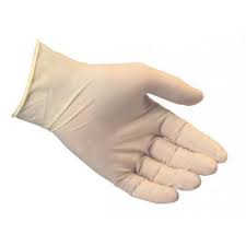 Bastion Lightly Powdered Latex Examination Gloves 100 Pack - Beige Medical Gloves
