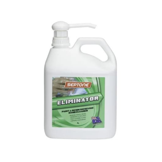 White bottle of Septone Eliminator with a pump on a white background 4ltr