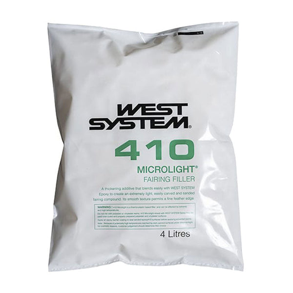 West System 410 Microlight low-density fairing filler for easy sanding epoxy applications