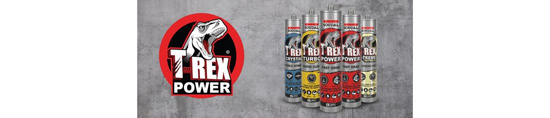 Soudal T-Rex Fast Grab construction adhesive tube - high-strength instant-grip MS Polymer adhesive for bonding timber, metal, concrete and mixed materials