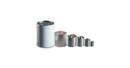 Industrial micro drums in various sizes for chemical and solvent storage – Iron Link Distributors Australia.