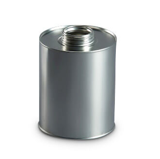 1L metal screw top tin for securely storing paints, thinners, adhesives, and industrial liquid products.