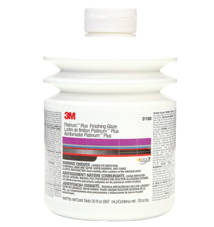 A container of 3M Platinum Plus Finishing Glaze 31180 with hardener.