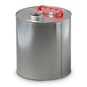 4L metal screw top tin with red handle for storing and dispensing paints, thinners, adhesives, and industrial liquids.