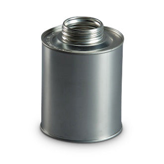 500ml metal screw top tin for storing and dispensing paints, thinners, adhesives, and industrial liquids.