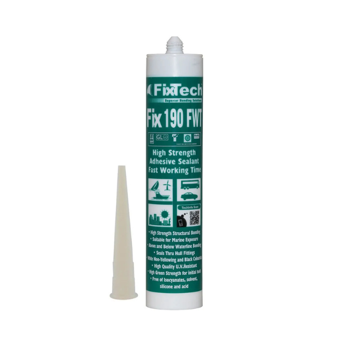 FixTech Fix 190 FWT adhesive sealant tube on a white background