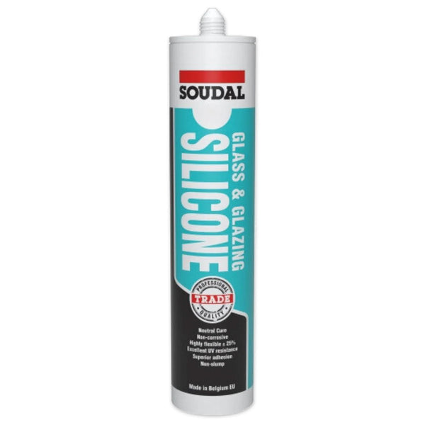 Soudal Glass & Glazing Silicone Sealant 300ml - Neutral Cure