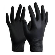 Stylus Black Nitrile Gloves 100 Pack - Powder-Free Disposable Examination Gloves
