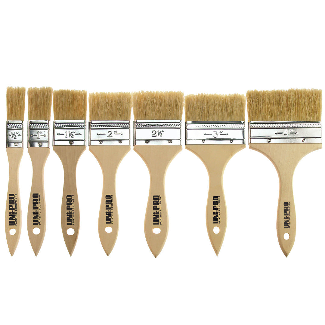 Unipro Natural Bristle Chip Brush - 100% Pure Bristle for Epoxy & Fibreglass