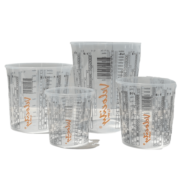 Velocity Disposable Paint Mixing Cups - Multiple Sizes (350ml, 550ml, 1100ml, 1900ml)