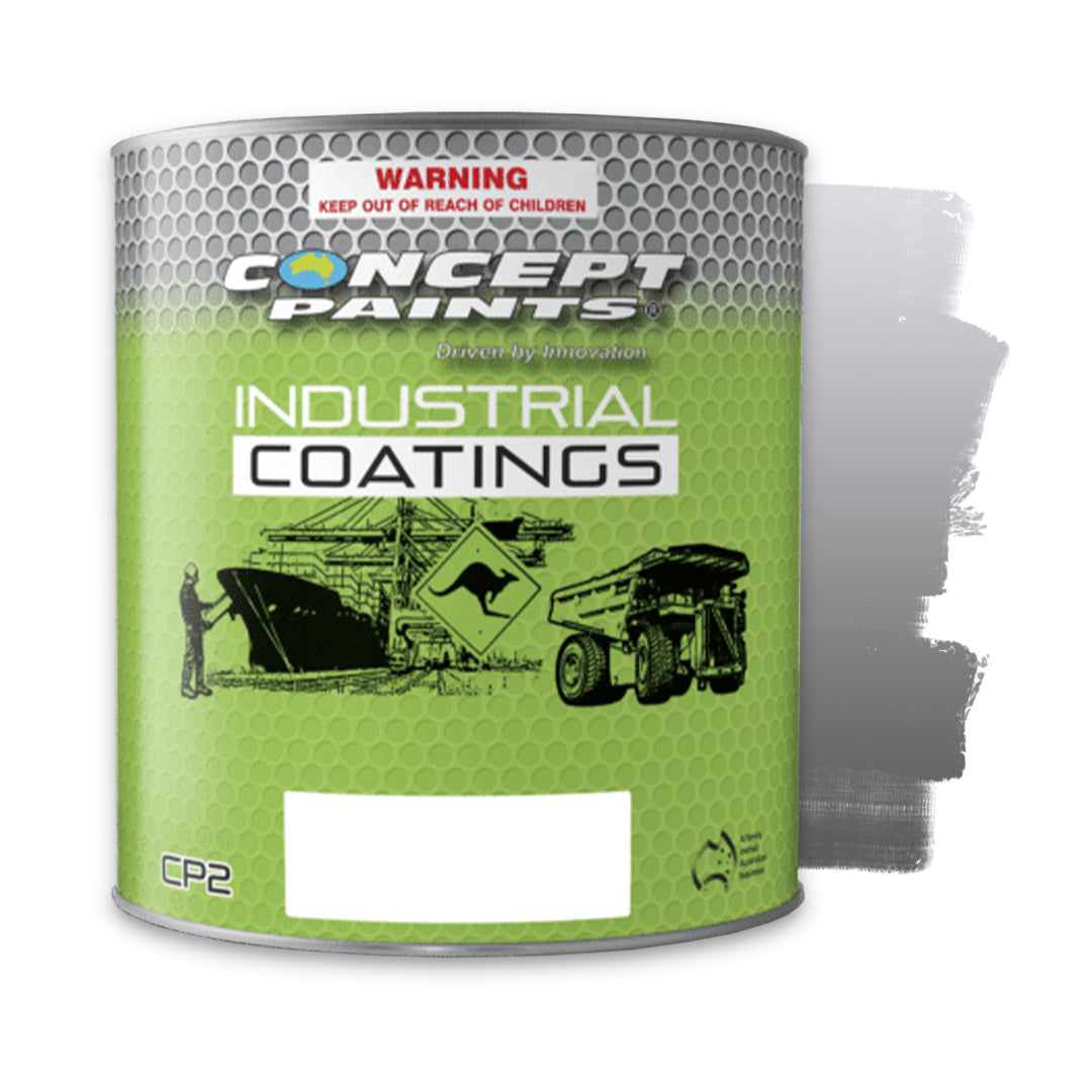 Concept Paints Industrial Coatings Hammertone silver enamel paint tin for protective metal and machinery finishes.