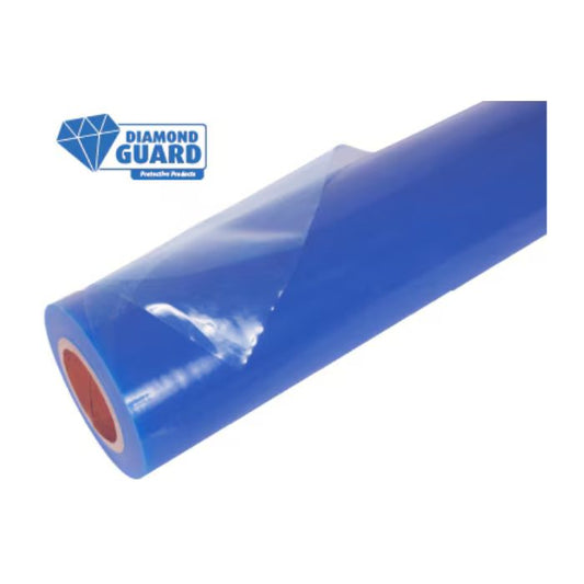 Diamond Guard IPF127B blue protective film roll used to protect acrylic, metal and glass surfaces.