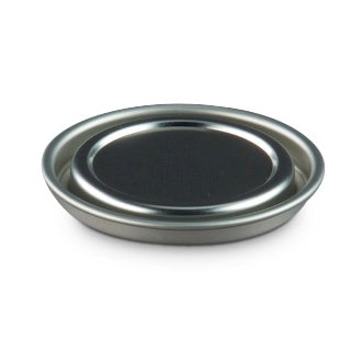 Tinplate open top metal can lid – friction-fit cover for paint cans, coatings, solvents, resins and industrial liquids supplied by Iron Link Distributors Australia.