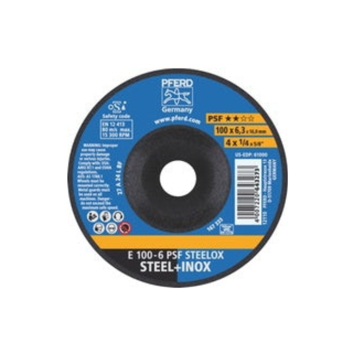 PFERD E 100-6 PSF STEELOX cutting disc 100mm for steel and stainless steel