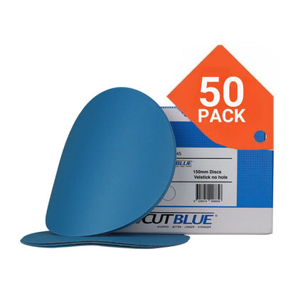 REVCUT Blue 150mm no hole sanding disc 40 grit