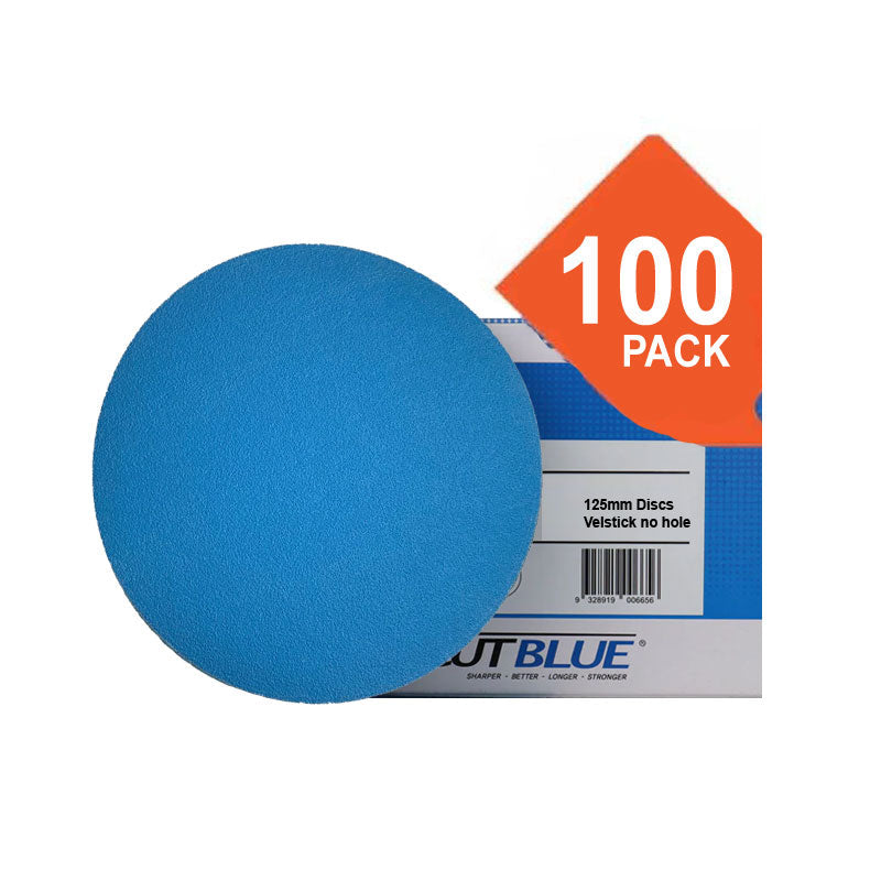 Revcut Blue Velstick Sanding Disc No Hole 60 Grit box