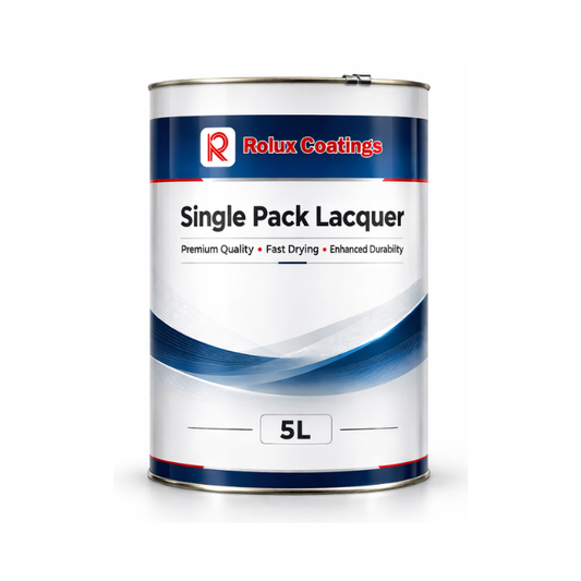 Rolux Coatings Single Pack Lacquer can on a white background 5L
