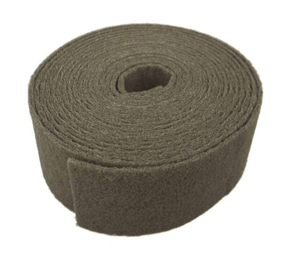 NRL Scotchbrite Roll 115mm x 10m - Flexible Abrasive Sanding Roll (Grey, Green, Maroon)