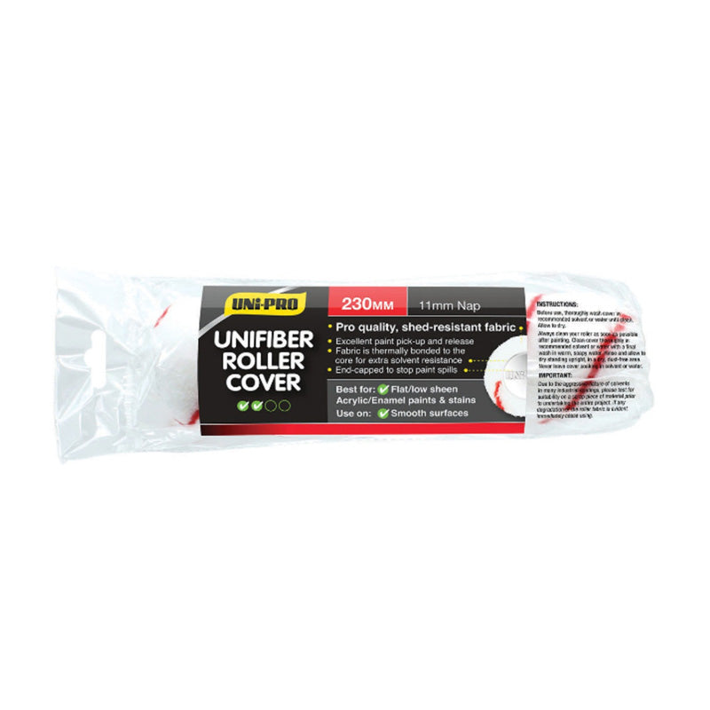 UNi-PRO Unifiber 11mm Nap Roller Cover - Professional Paint Roller Sleeve