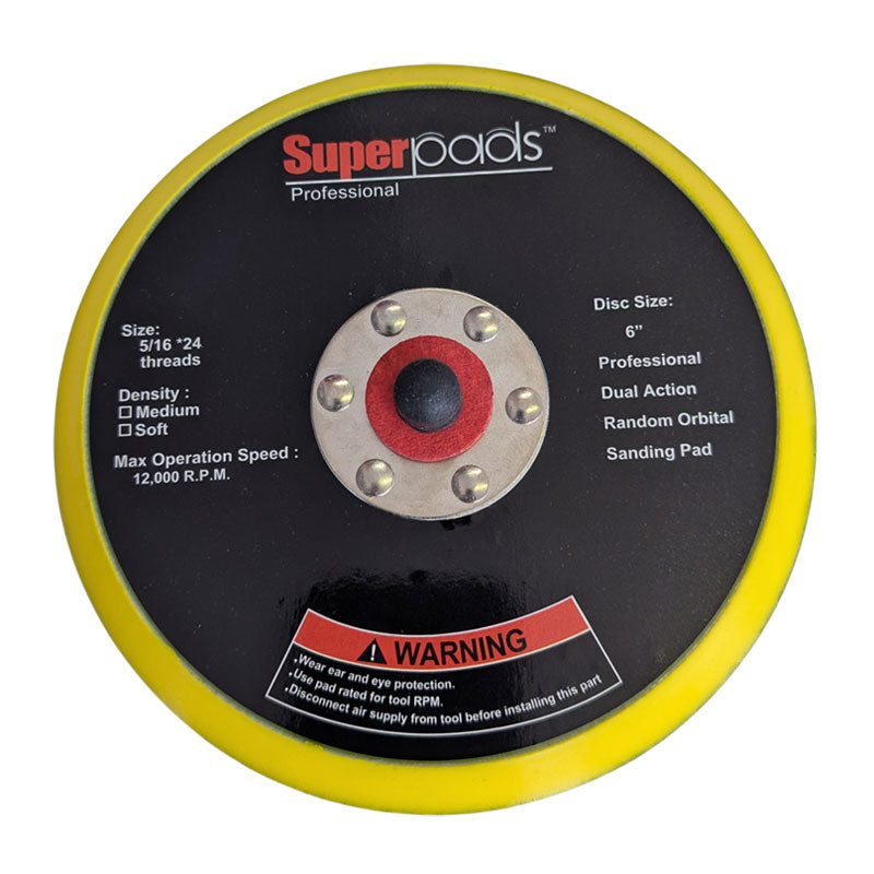 Velocity No Hole Sanding Back Up Pad 150mm 5/16th thread